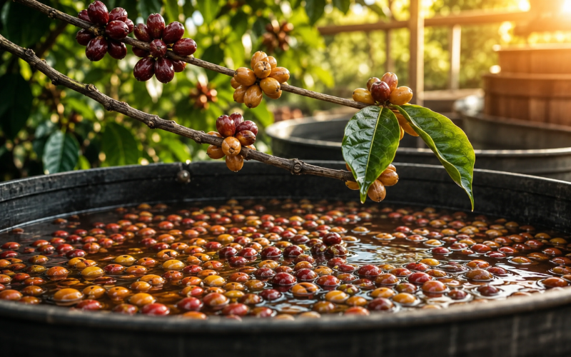 Fermentación controlada de cafe